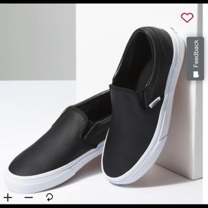 Vans slip on perforated leather (pref leather ) women/men unisex shoes